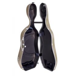 Estuche cello Bam SUP1005XL Slim 2.9 Suprême Hightech 4/4 Champagne/silver Champagne/Plata