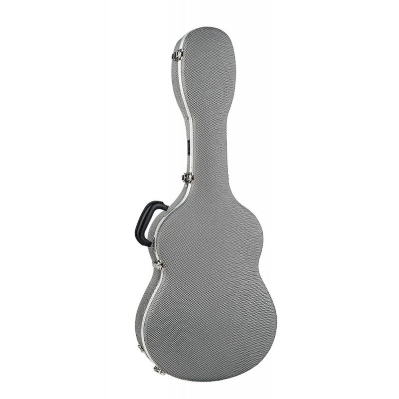 Estuche guitarra clásica ABS Rapsody Armonia Textured 3D silver Plateado 3D rugoso Estuche guitarra clásica ABS Rapsody Armonia Textured 3D silver Plateado 3D rugoso