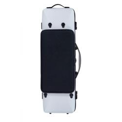Estuche rectangular Violín BAM Ice Suprême Hightech ICE2018XLW 4/4 White/black Blanco/Negro