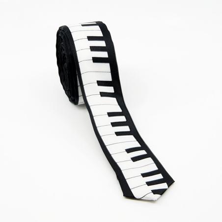4201KWPO Corbata KB con dibujo de teclado de piano