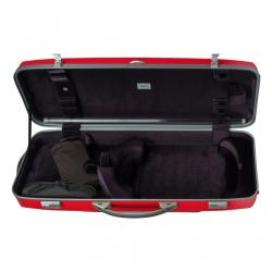Estuche viola Bam Graffiti rectangular Hightech GRAF5301XL Raspberry/silver red Rojo frambuesa/plata