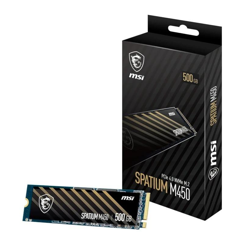 Msi ssd spatium m450 500gb pcie 4.0 nvme 3000 mb-s