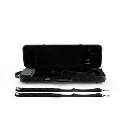 Estuche violín Artist Dynamic policarbonato rectangular con bolsa partituras 4/4 Black Negro