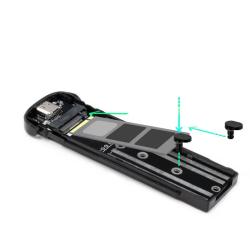 Tooq caja externa m.2 nvme usb3.1 gen2 negra