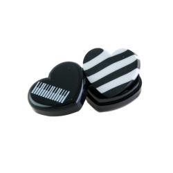Gomas corazón x 40 unidades Black Negro