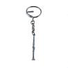 Llavero clarinete plateado