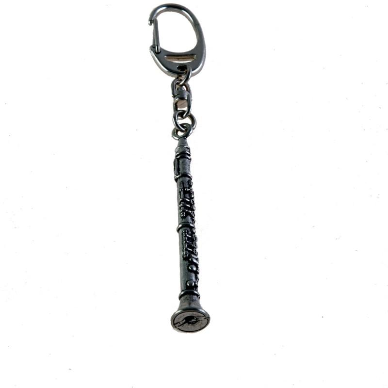 Llavero con cierre clarinete plateado Llavero con cierre clarinete plateado