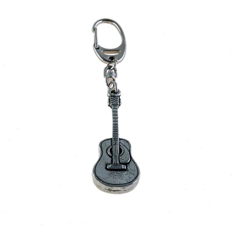 Llavero guitarra acústica plateado Llavero guitarra acústica plateado