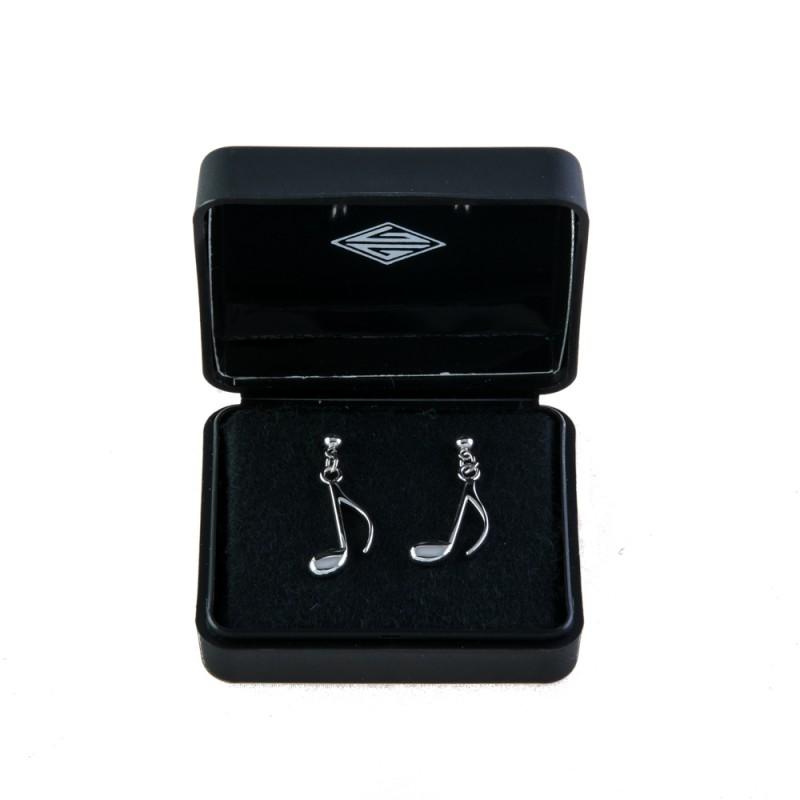 Pendientes plata de ley corchea Pendientes plata de ley corchea