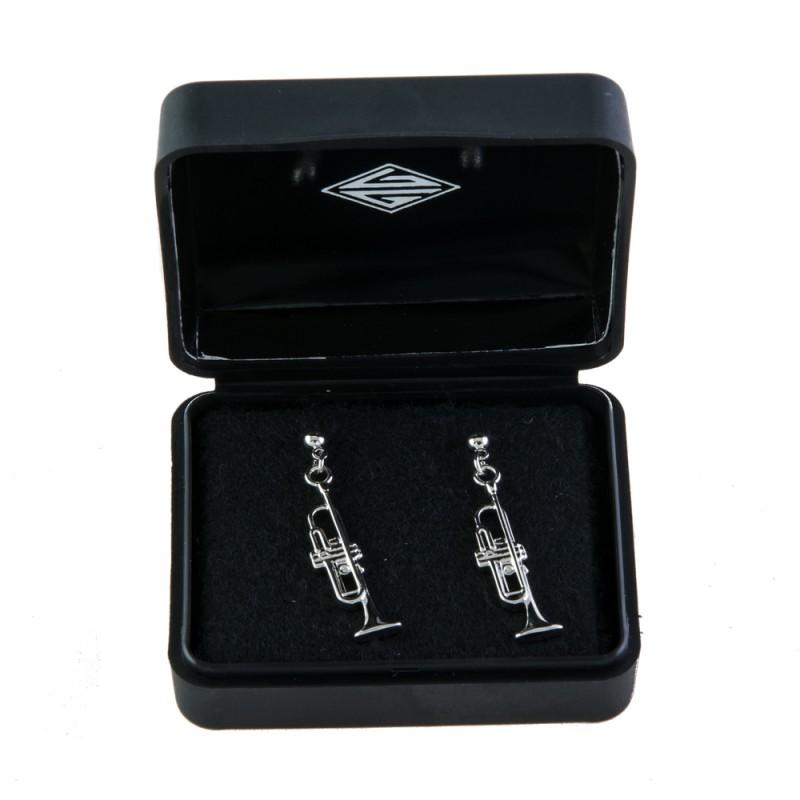 Pendientes trompeta plateado Pendientes trompeta plateado
