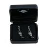 Pendientes trompeta plateado